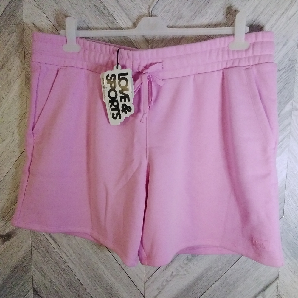 Love&Sports All Gender Fleece short Sz: XXL Pink Orchid